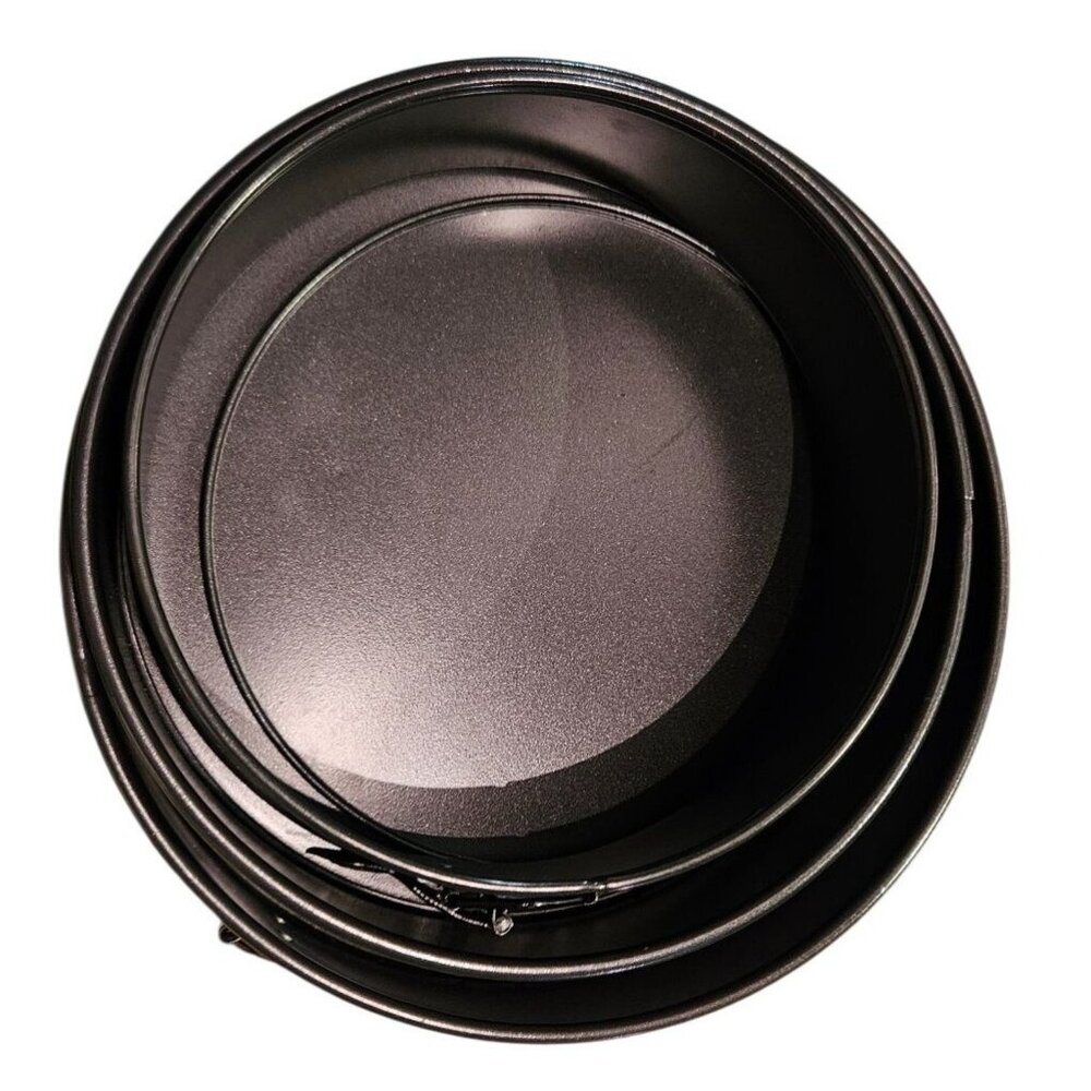 Wilton Cake Pans Nonstick Springform Set 3 Piece Black